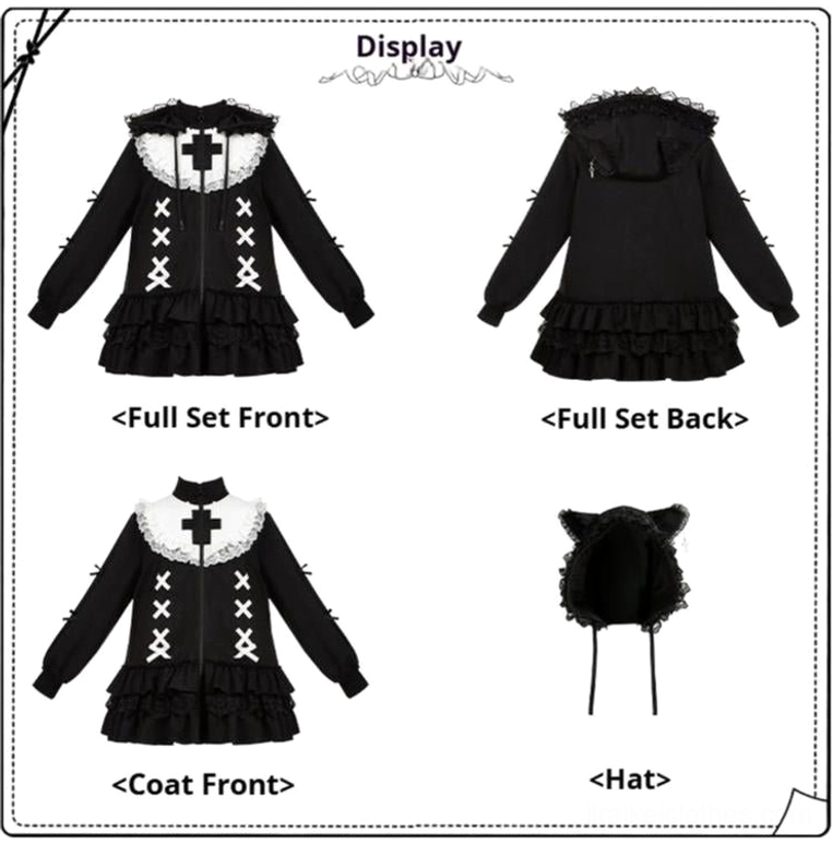Jirai Kei hooded jacket embroidery craftsmanship hand-sewn detail artisan quality