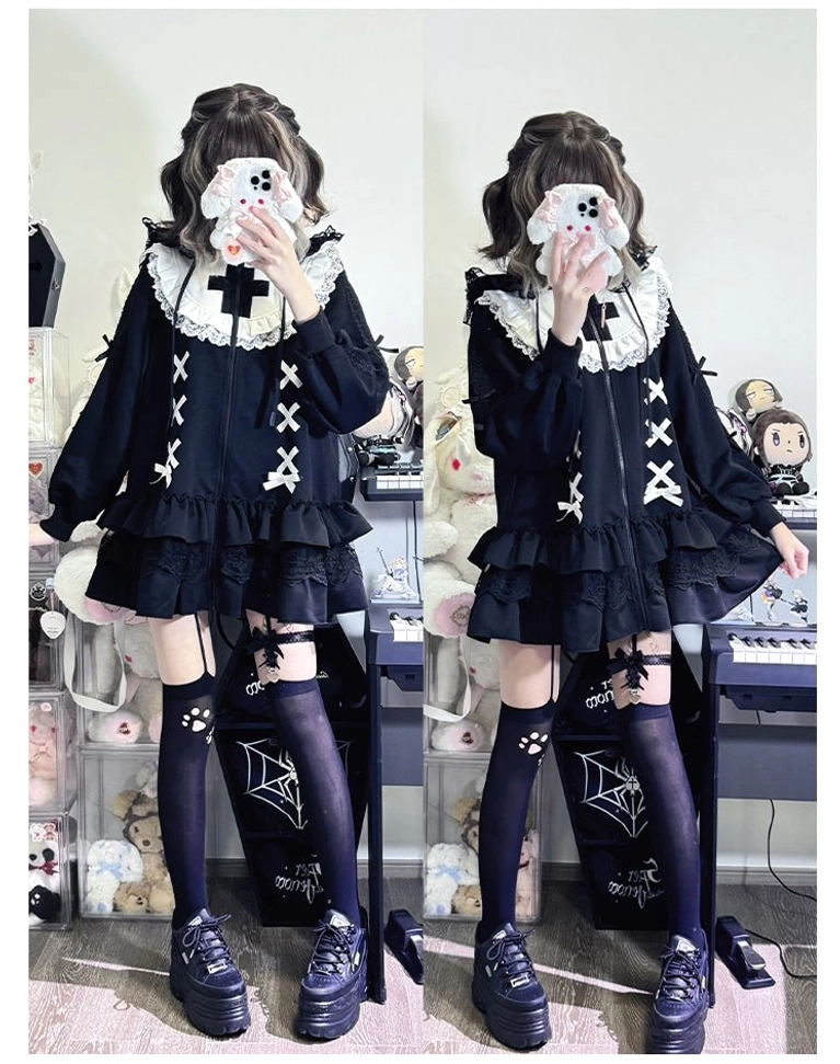 Jirai Kei hoodie jacket authentic Japanese subculture fashion representation details