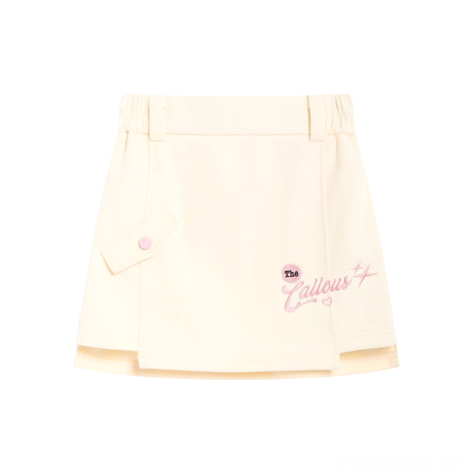 Jirai Kei hoodie and skirt set color comparison showing black, yellow, and pink options available