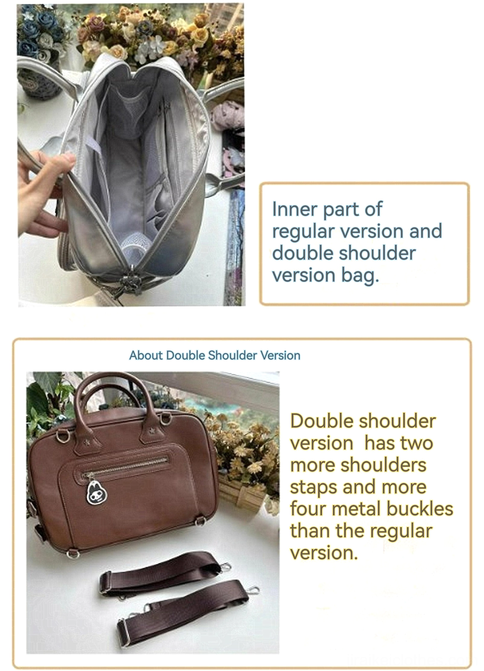 Jirai Kei ita bag care maintenance instructions showing proper cleaning storage and preservation methods for extending product longevity and appearance