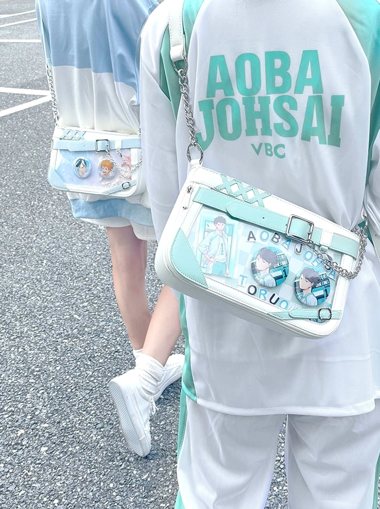 PVC display board included with Jirai Kei ita bag for customizable collectible showcase and card storage