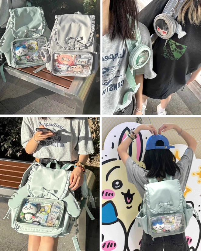 Jirai Kei itabag backpack care and maintenance guide showing cleaning and storage recommendations