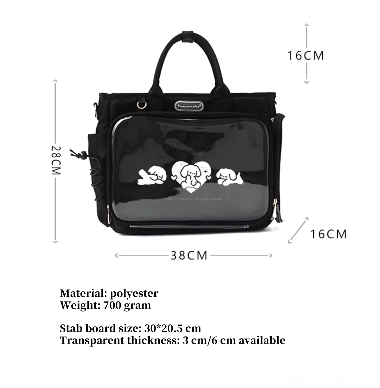 Jirai Kei itabag crystal-clear transparent component scratching yellowing UV resistance protection