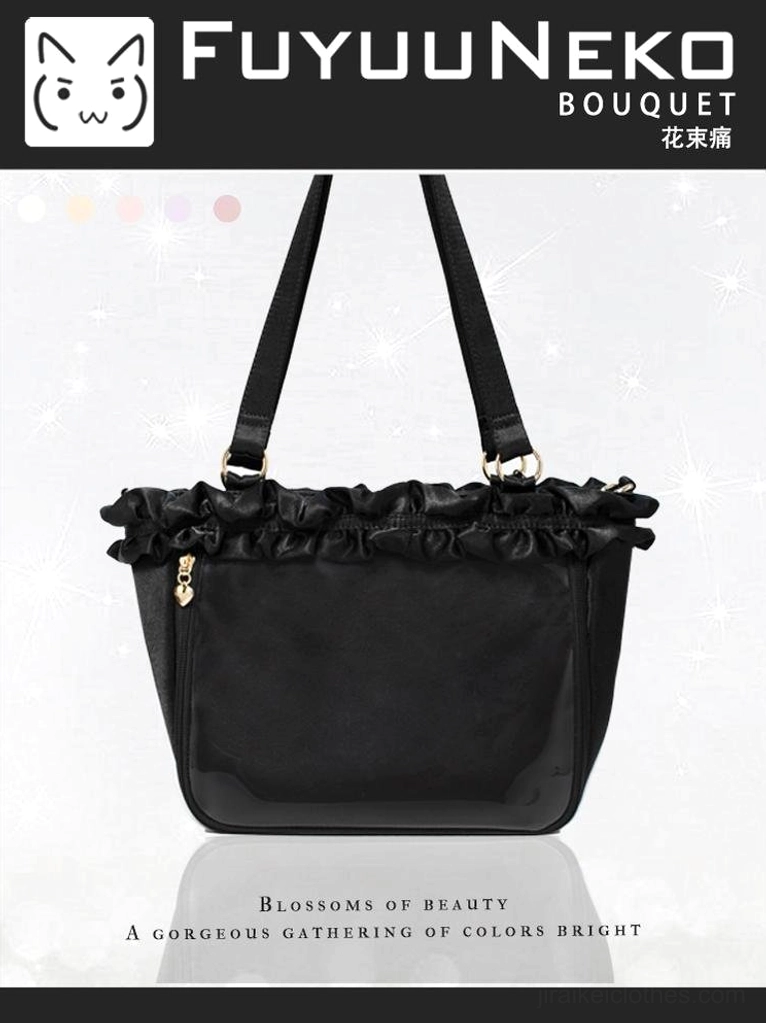 Jirai Kei itabag large black variant premium quality showcase with expanded storage and transparent display feature
