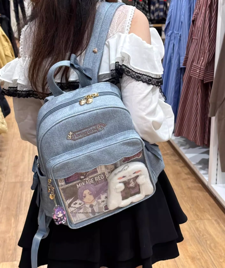Transparent anime display itabag material quality PU leather texture durability assessment