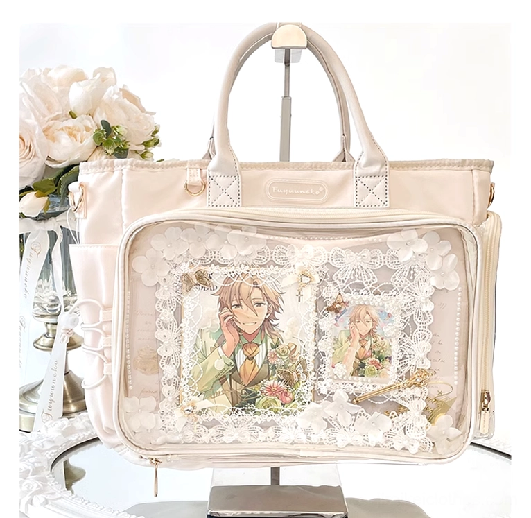Jirai Kei itabag transparent display anime collectible figures padded protection multi-compartment design