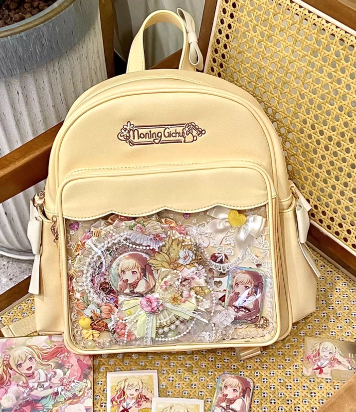 Jirai Kei itabag yellow color variant transparent display pocket anime merchandise showcase