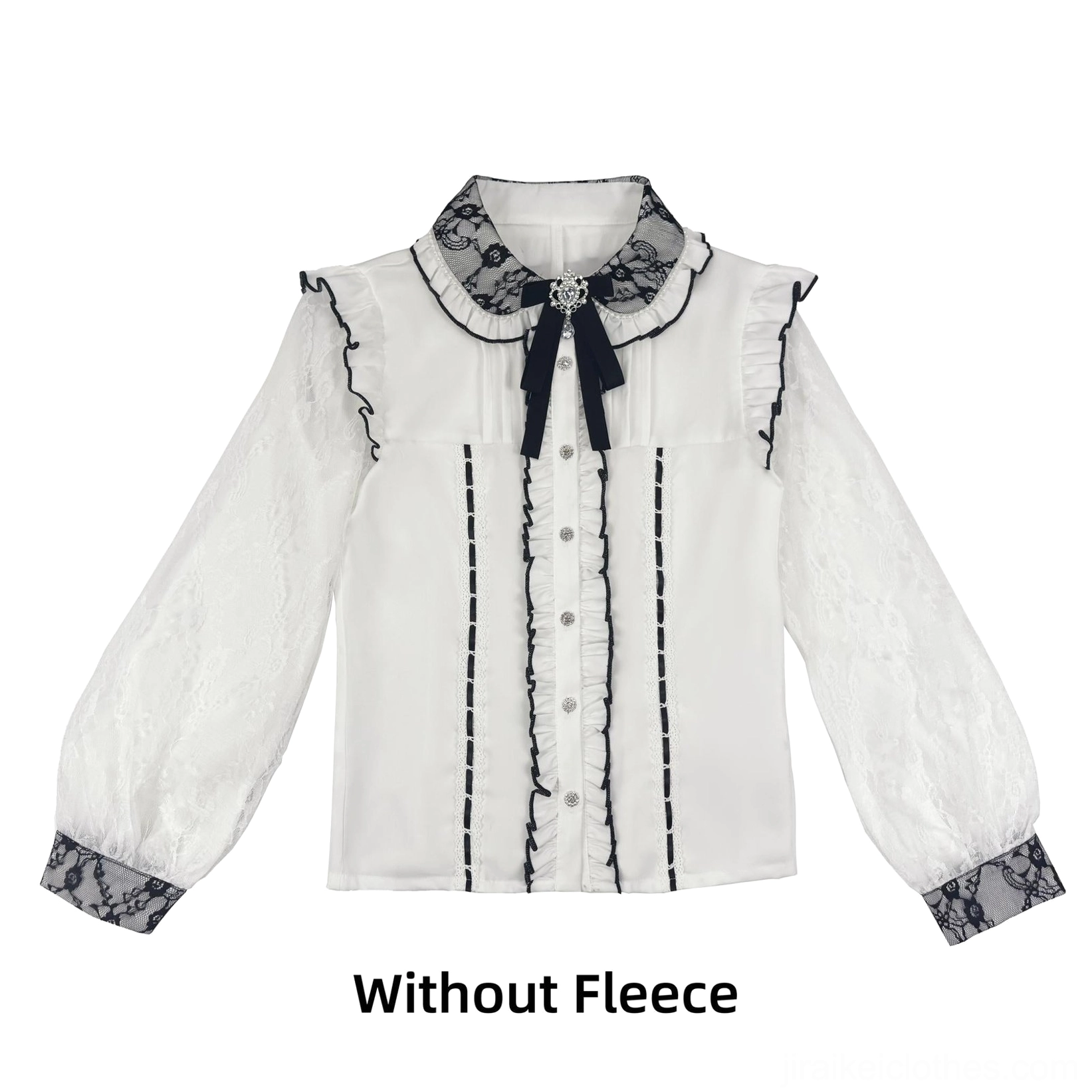Jirai Kei lace blouse back view showing collar design and overall silhouette alternative fashion garment