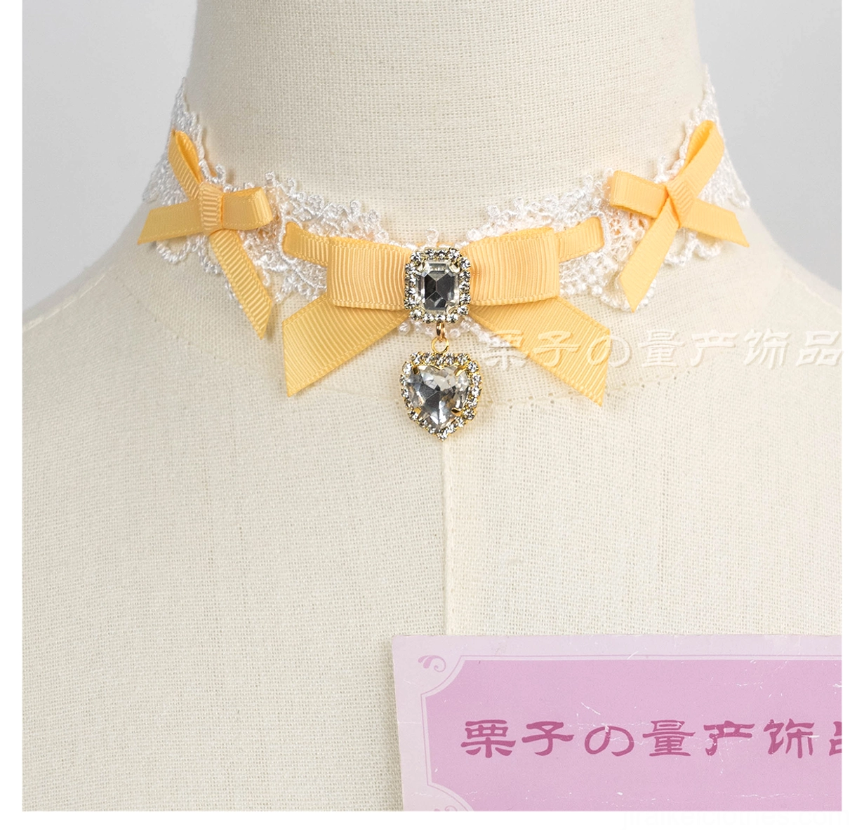 Multiple color options jirai kei lace choker side-by-side comparison display