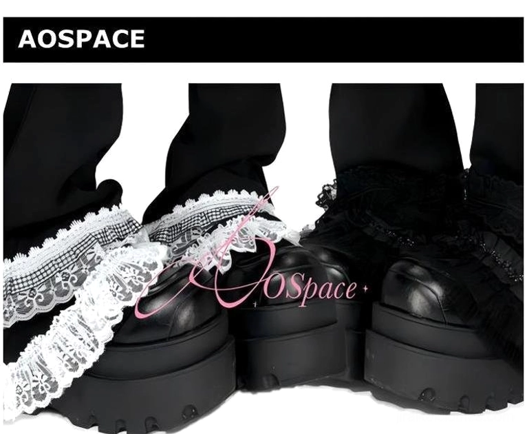 Jirai kei over-the-knee leg warmers styling guide showing coordination with platform boots and goth outfit aesthetic