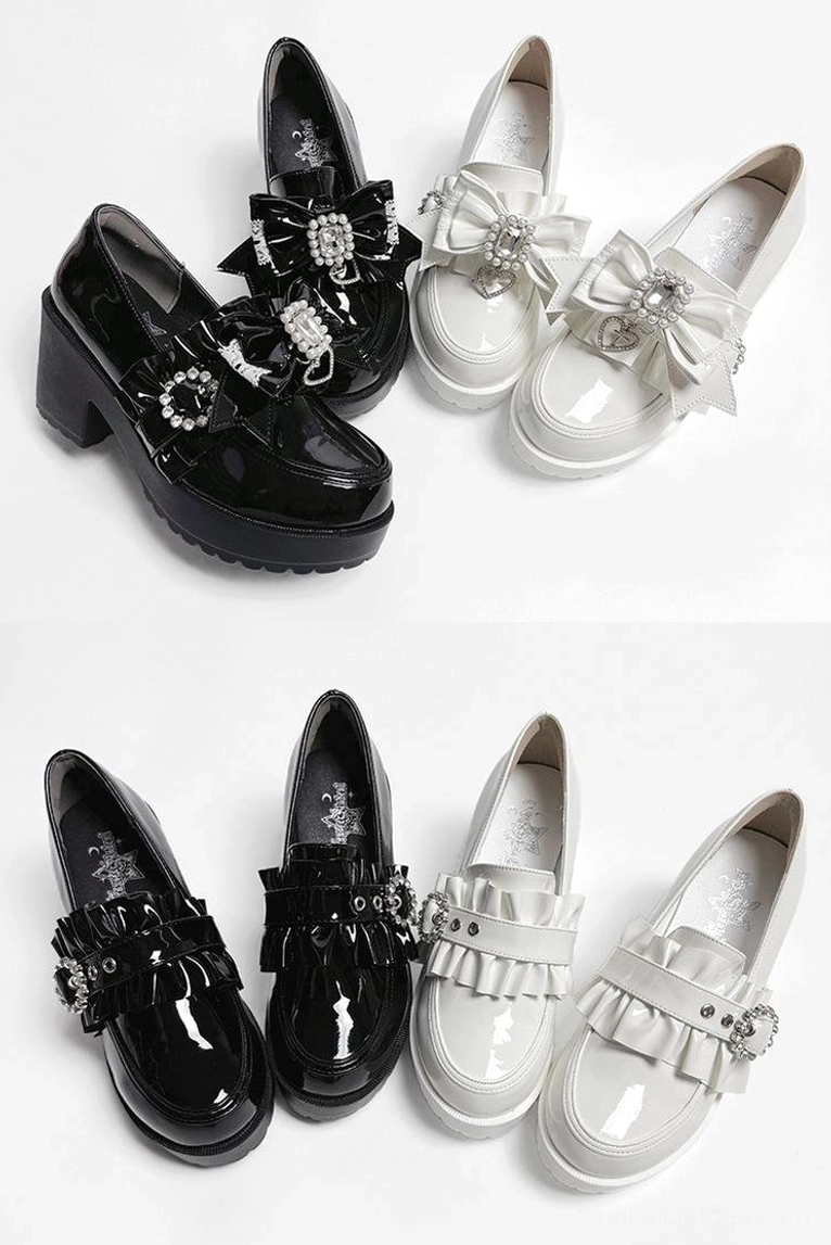 Jirai Kei loafers care and maintenance guide showing proper cleaning techniques storage methods and preservation tips for patent leather shoes longevity