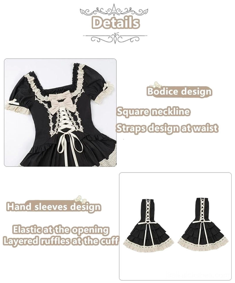 Jirai Kei Lolita classic OP dress size chart measurements centimeter inch conversion S M L detailed specification