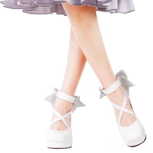 Jirai Kei Mary Jane heels worn with anime convention cosplay outfit styled with costume accessories