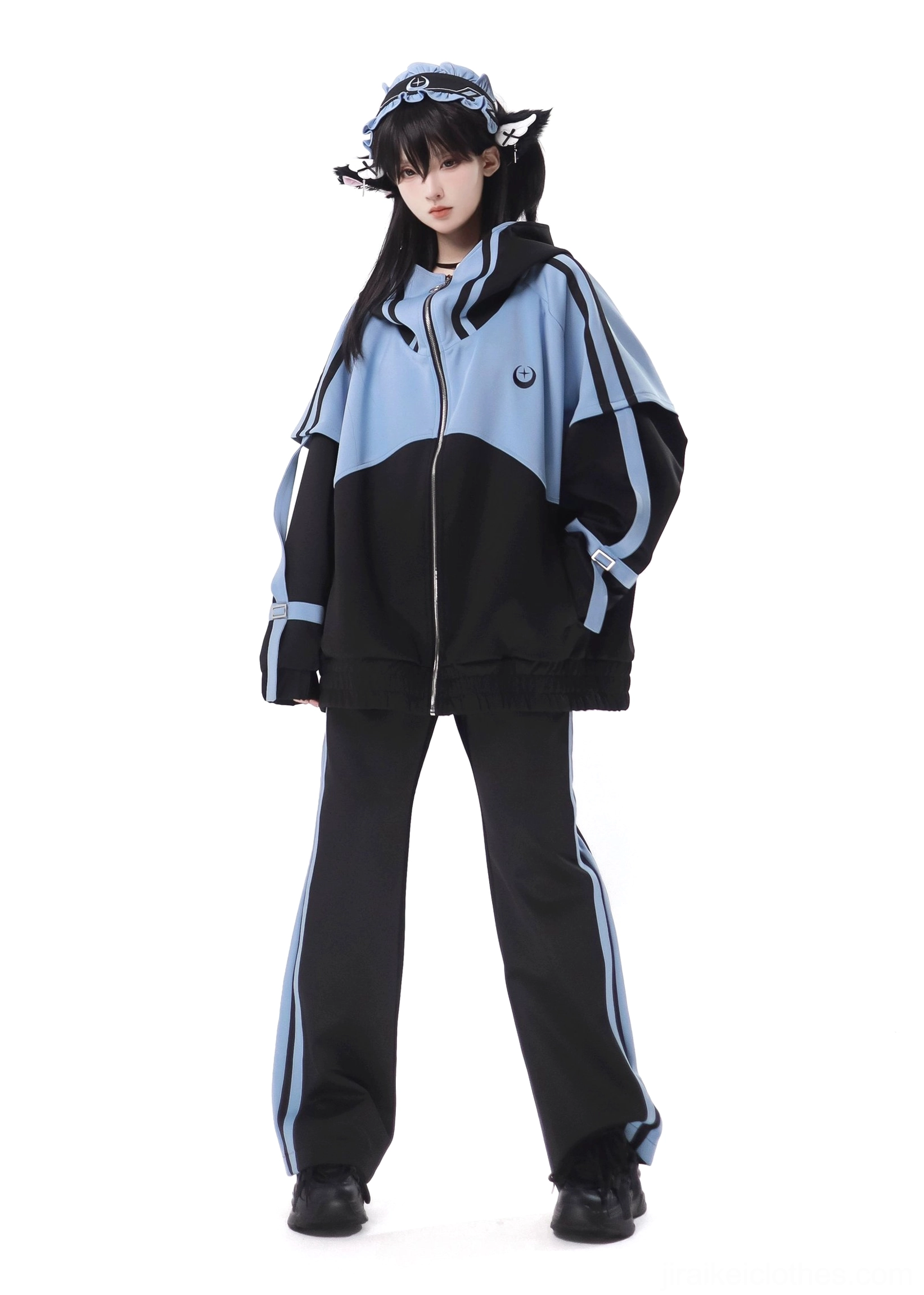 Jirai Kei outfit set fabric detail polyester construction texture durability quality material close-up