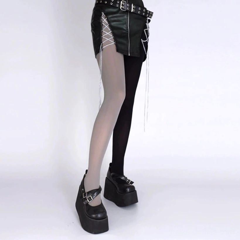 Y2K jirai kei color-block velvet pantyhose style guide fashion inspiration subculture aesthetic