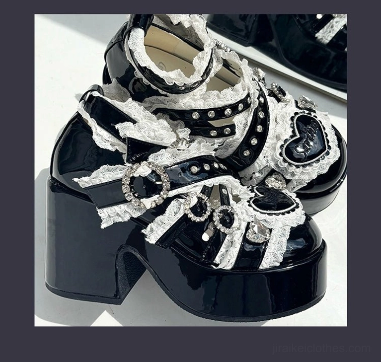 Jirai Kei platform heels size chart fitting guide measurement reference