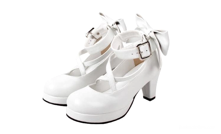 Jirai Kei platform heels size comparison showing range from 34 to 47 all available sizes display