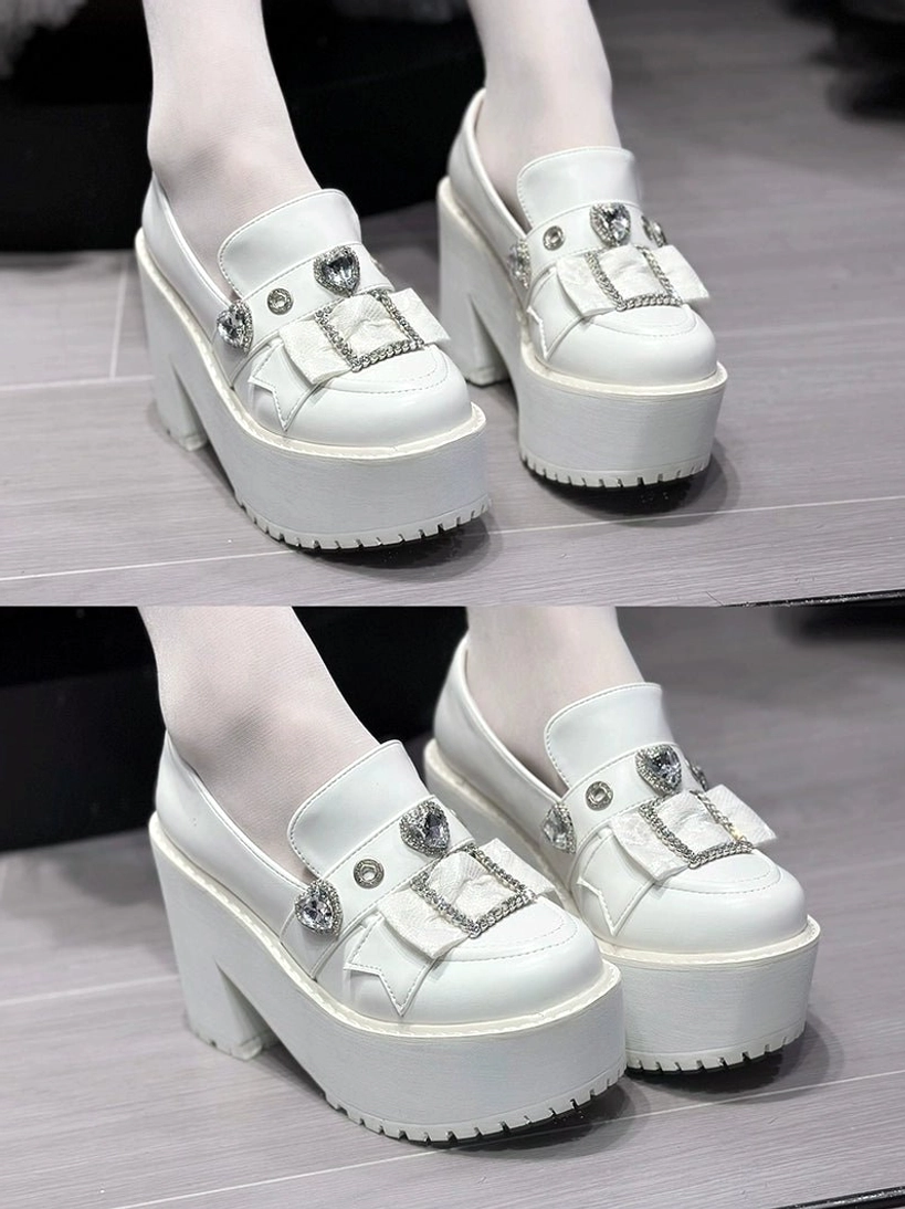 Jirai Kei platform loafers care and maintenance guide showing cleaning techniques for patent leather