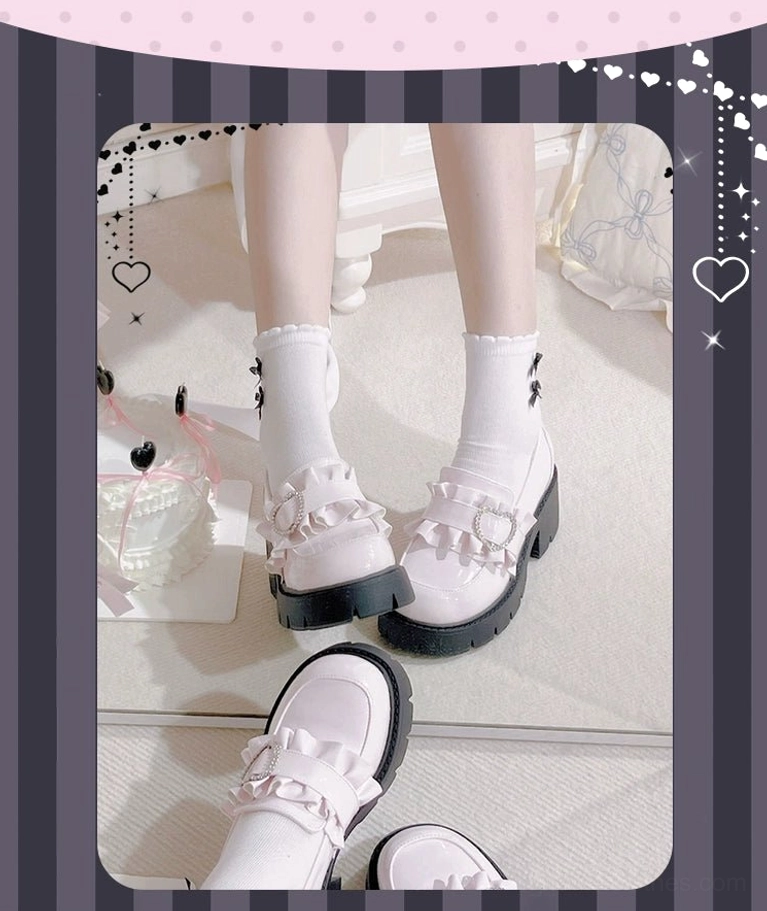Platform loafers Jirai Kei size chart fit guide measurement instructions European sizing US conversion