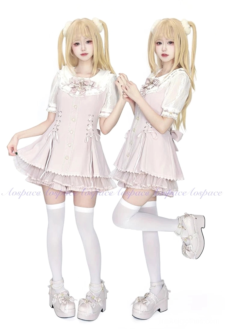 Jirai Kei platform Lolita shoes patent leather finish heart snap button closure removable chain detail