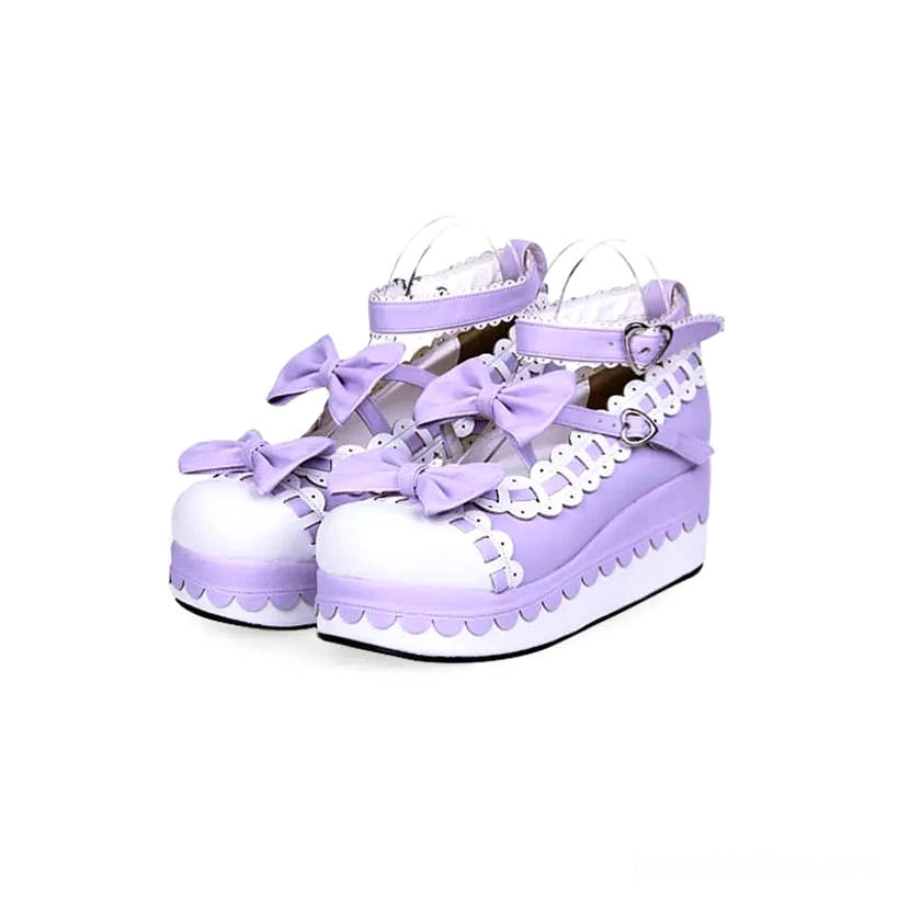 Jirai Kei platform shoes heel construction detail 7cm 2.8 inch platform scalloped edge build quality