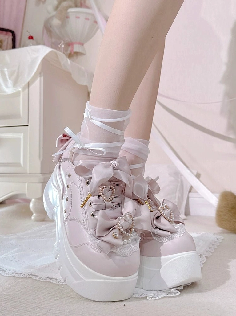 Jirai Kei platform shoes serrated chunky sole design, textured edge, architectural platform structure, bottom view product photography