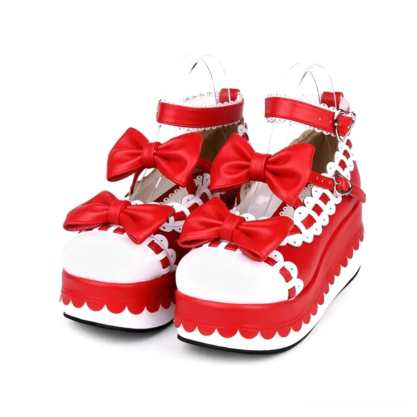 Jirai Kei platform shoes sole design scalloped edges PU upper material quality construction details