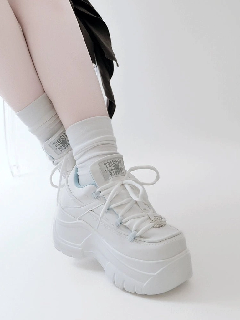 Jirai kei platform sneakers care and maintenance guide wipe pu upper damp cloth regular sole cleaning air dry naturally preserve shape