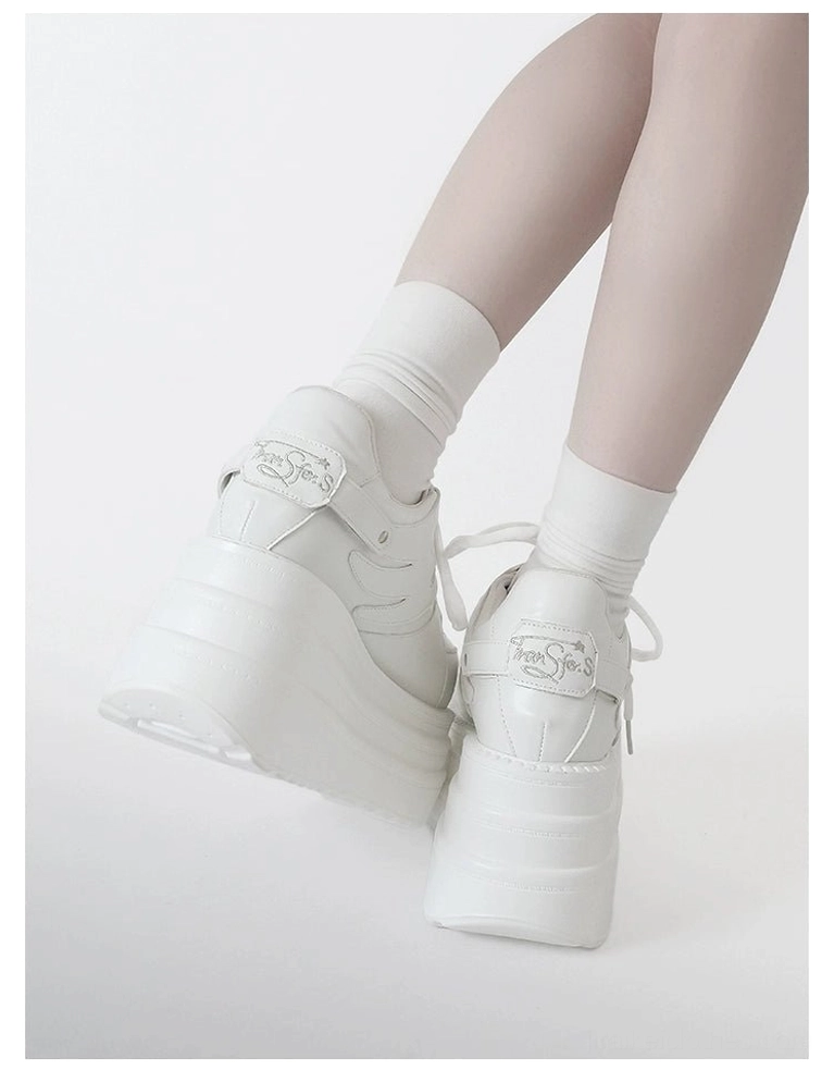 Jirai Kei platform round-toe sneakers gift packaging presentation unboxing experience aesthetic appeal
