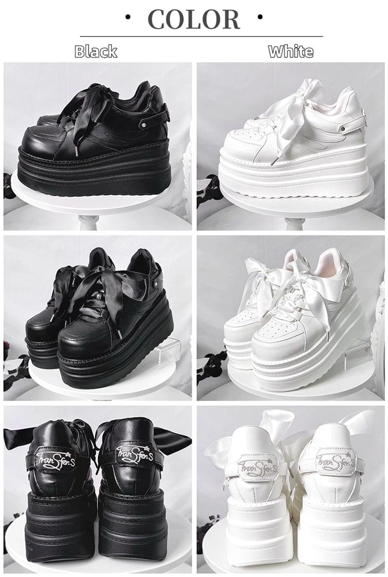 Jirai Kei platform round-toe sneakers street style photography urban aesthetic community wearing examples