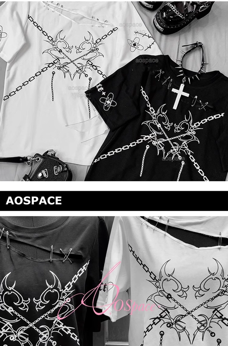 Care and maintenance instructions for jirai kei distressed t-shirt including washing drying and storage recommendations