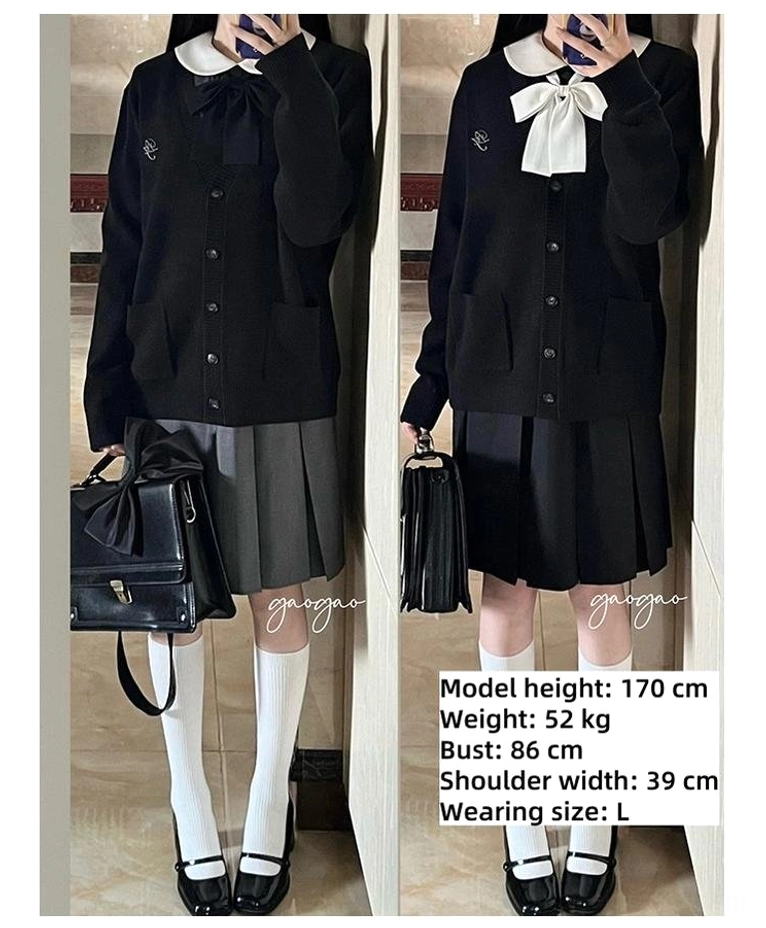 Jirai Kei school uniform styling guide coordination tips with V-neck cardigan