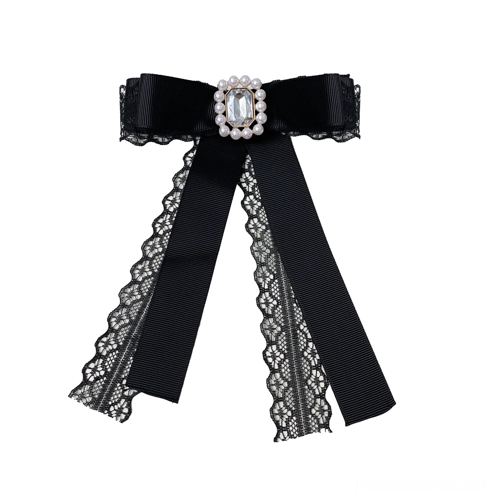 Sparkling rhinestone collar bow Jirai Kei accessory one size adjustable, removable crystal detail sold separately