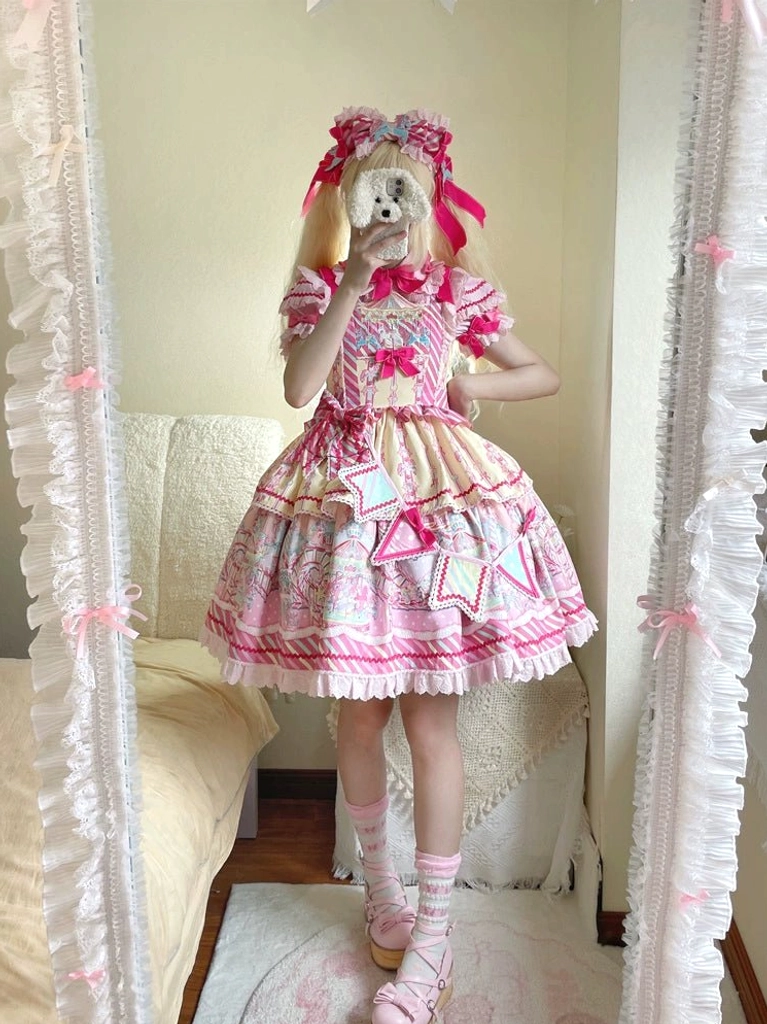 Jirai Kei sweet Lolita accessory set including hand sleeves cuffs and decorative elements for styling versatility