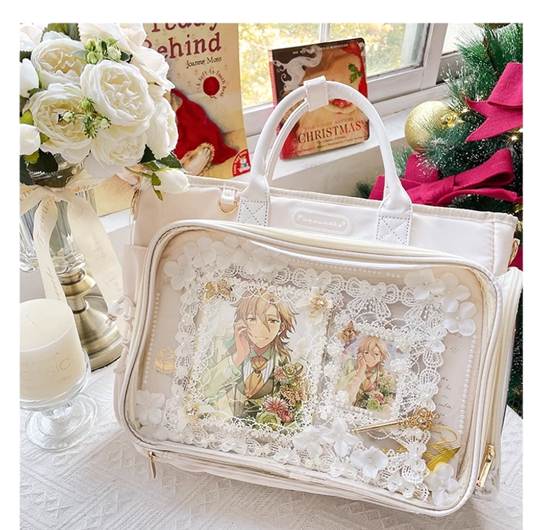 Jirai Kei transparent itabag anime character badges trading card display compartments shoulder bag