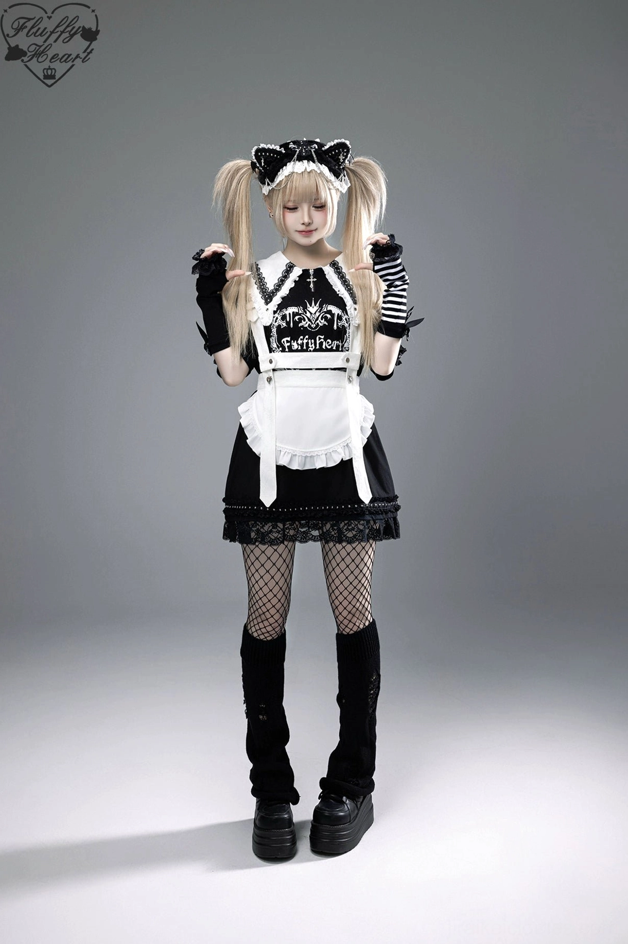 Jirai Kei T-shirt dress layered with oversized blazer and chain accessories showing versatile styling options for dark aesthetic