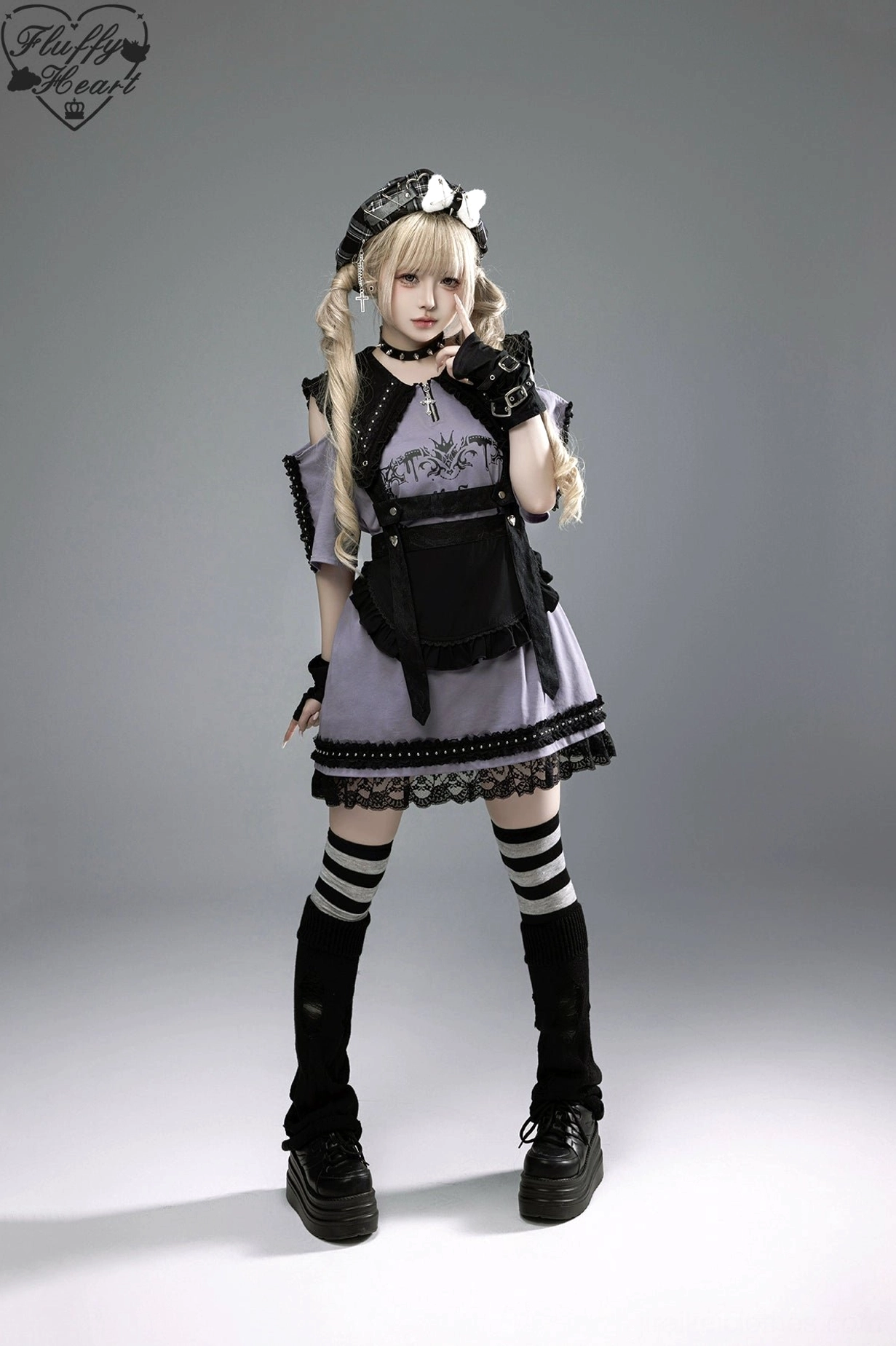 Jirai Kei T-shirt dress showing relaxed silhouette on diverse body type model demonstrating inclusive flattering fit design