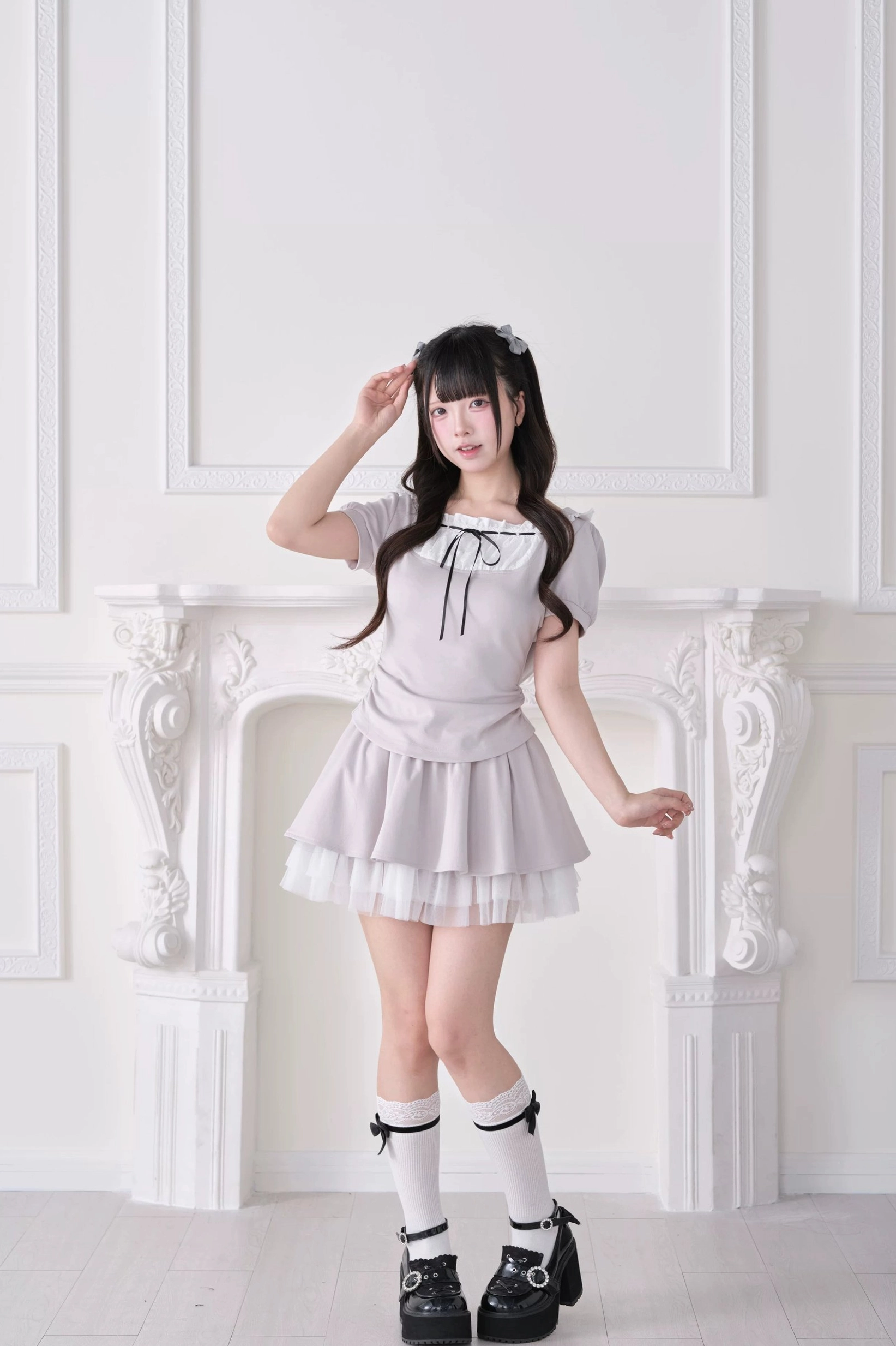 Jirai Kei tulle hem skirt hoodie set styling guide with accessories and coordination suggestions for fashion enthusiasts