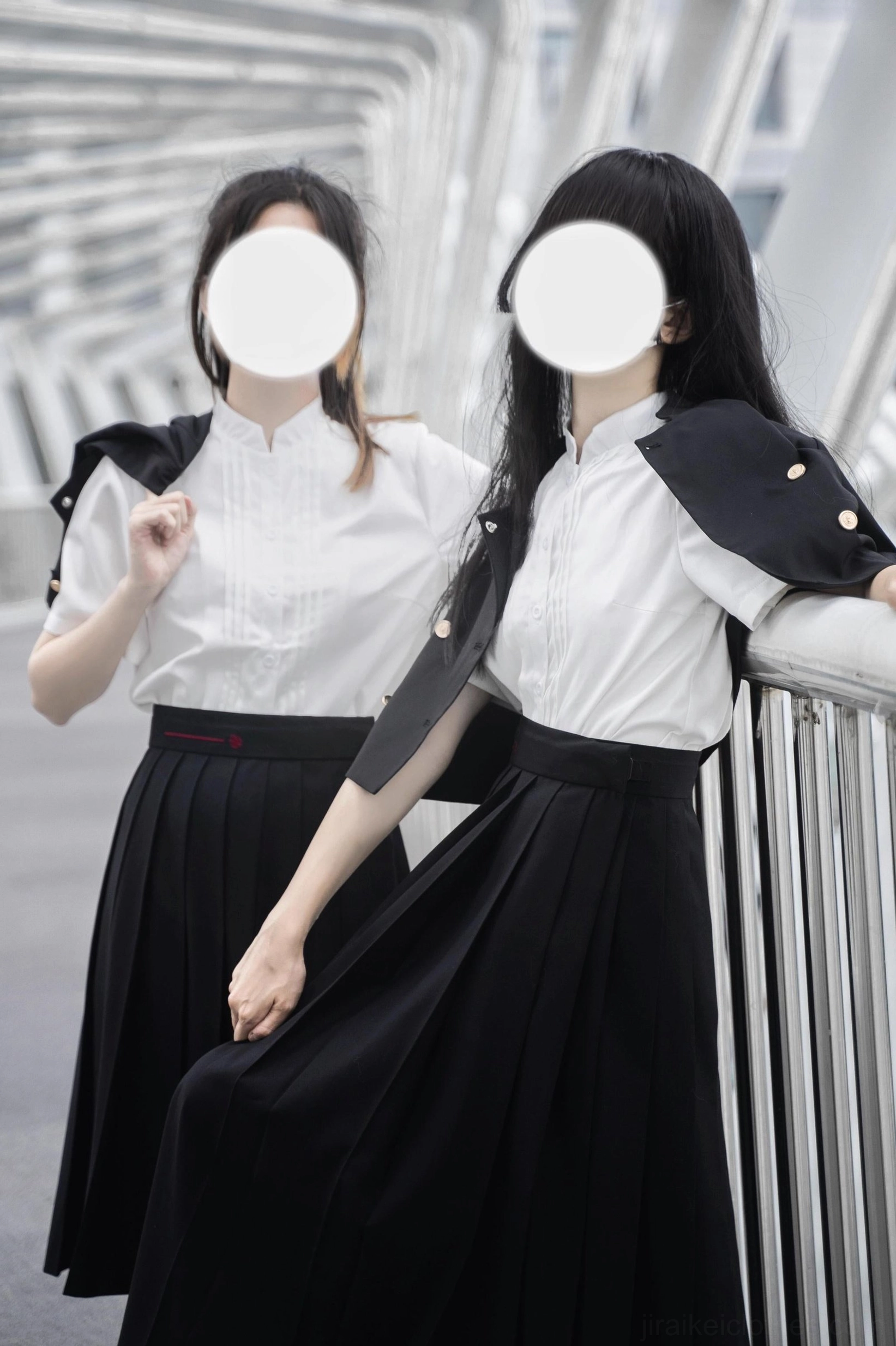 Jirai Kei uniform coat back view tailoring construction black cropped blazer structure detail