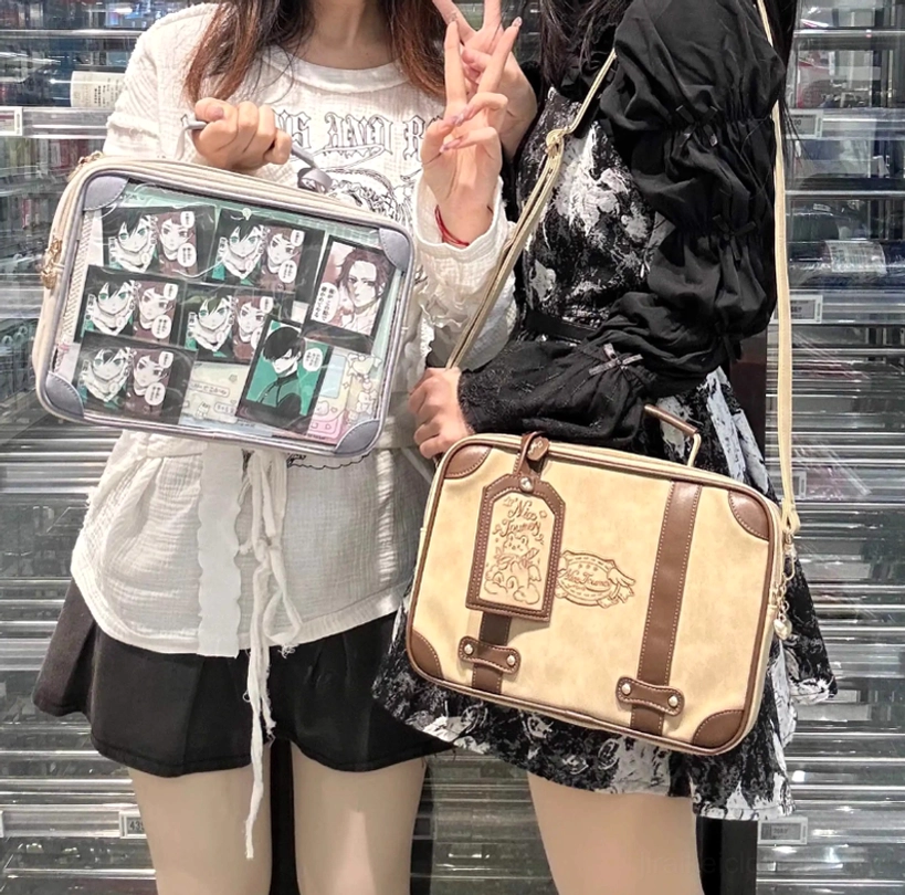 Jirai kei vintage square itabag social media aesthetic documentation photo ready profile composition fandom lifestyle content creation