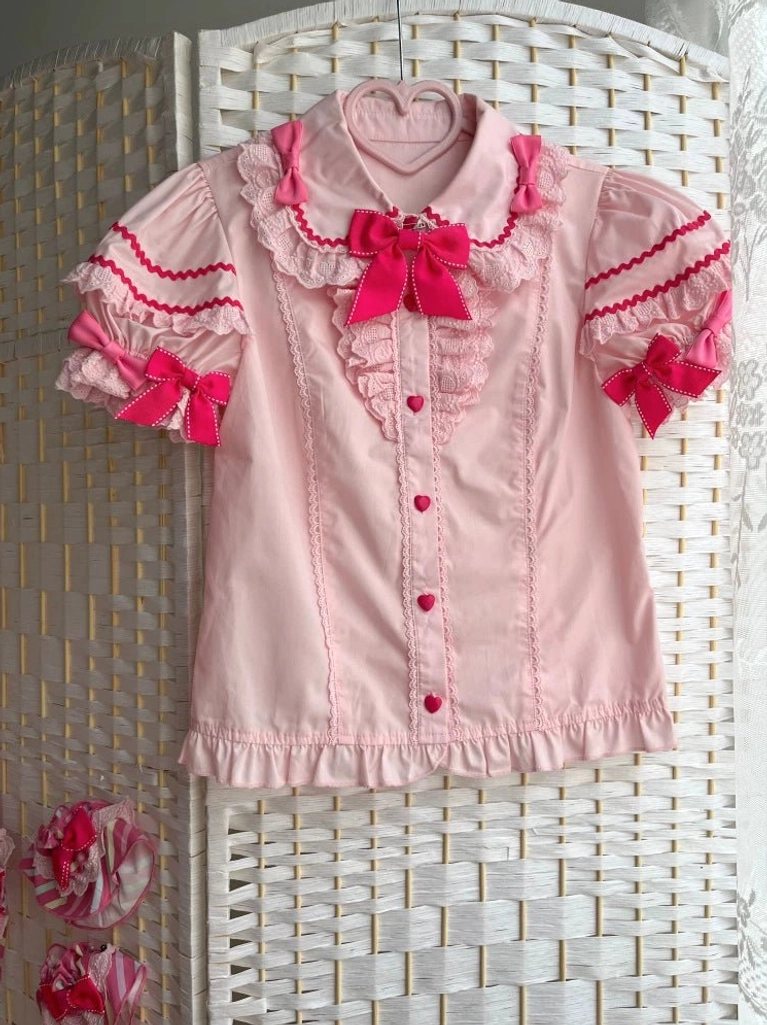 Long sleeve coordinating blouse for carousel sweet Lolita JSK set offering extended styling versatility options