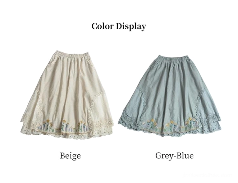 Mori kei forest style embroidered skirt Japanese fashion subcultural movement vintage cottage romantic