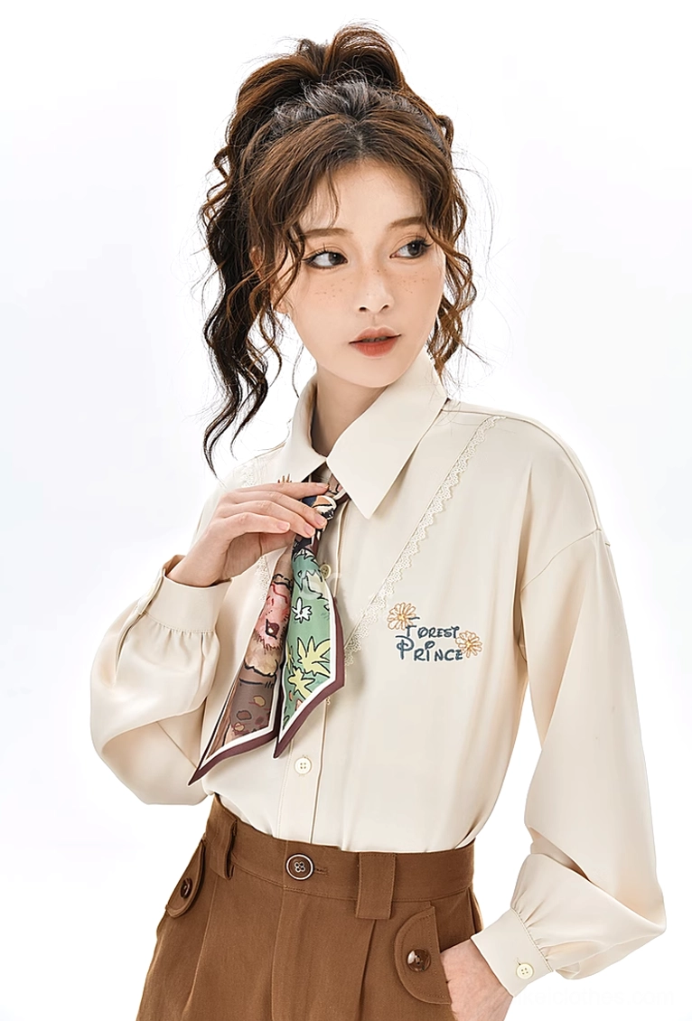 Mori kei outfit paired with vintage accessories showing complete forest-inspired aesthetic and layering composition