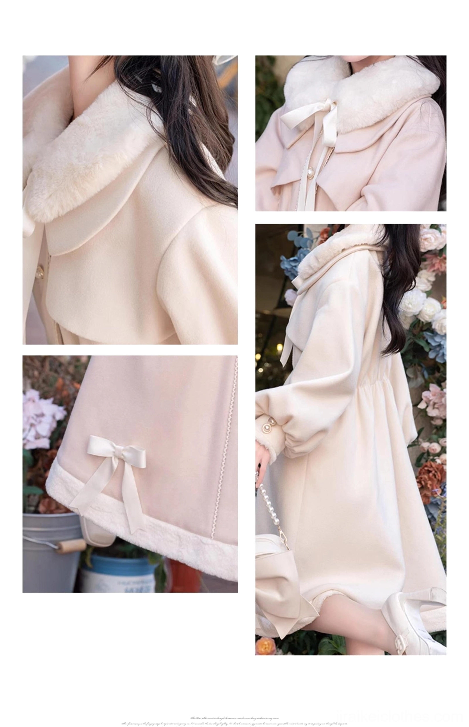 Ryousangata Jirai Kei winter coat care and maintenance - washing instructions, detachable collar care, and preservation guide for longevity