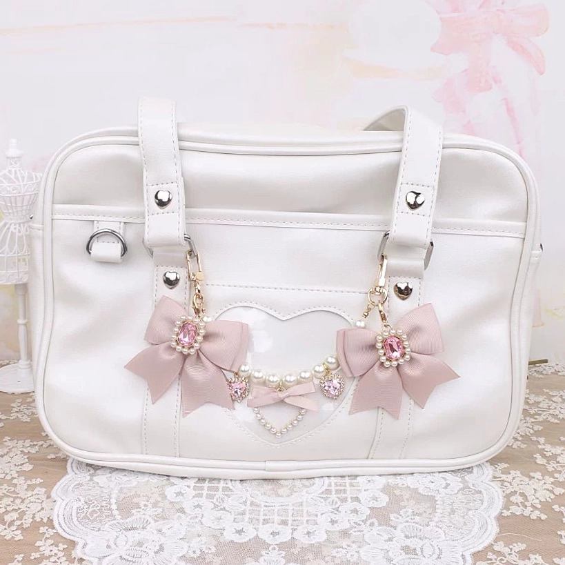 Ryousangata charm accessories Jirai Kei feminine expression heart pendant bow decoration