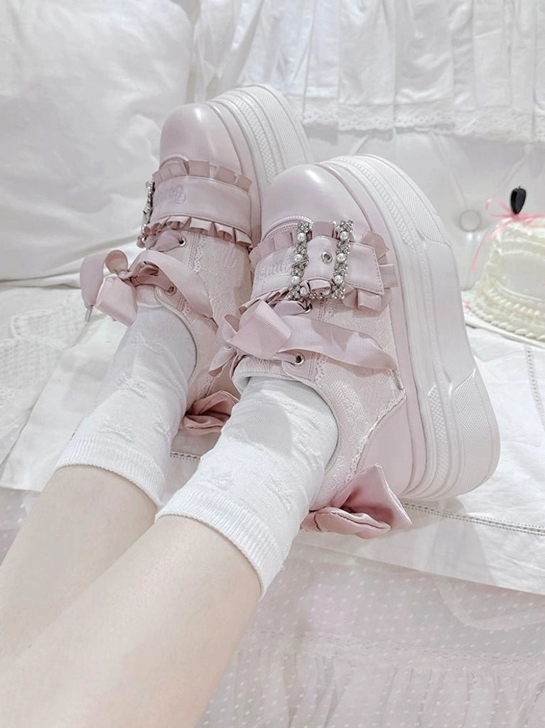 Ryousangata Jirai Kei platform shoes size range 35-40 european sizing chart demonstration