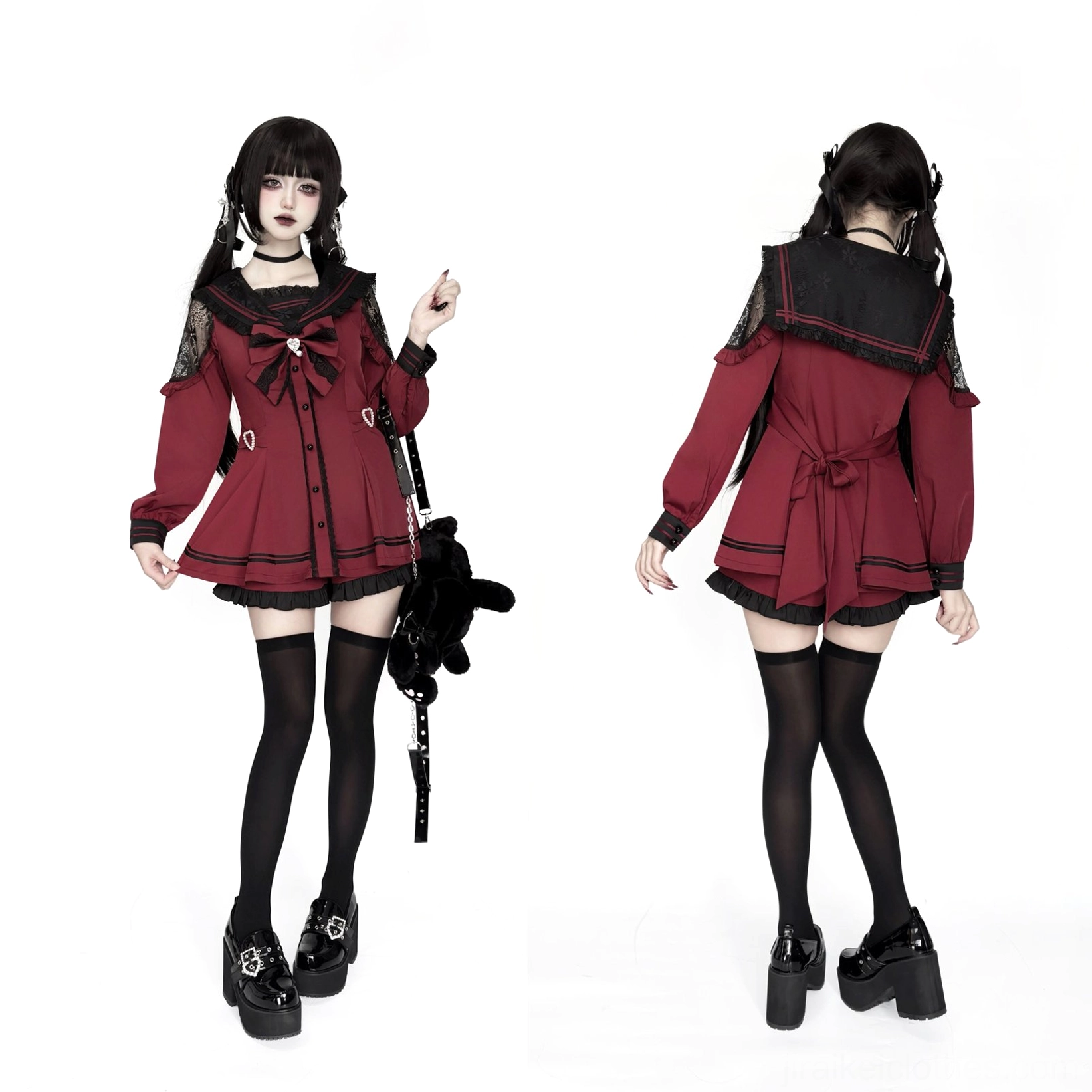 Sailor Jirai Kei dress set customer review showcase real wearer testimonial satisfaction