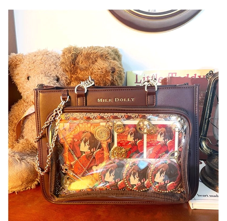 Scratch-resistant pvc protection on checkered ita bag demonstrating long-term badge display durability