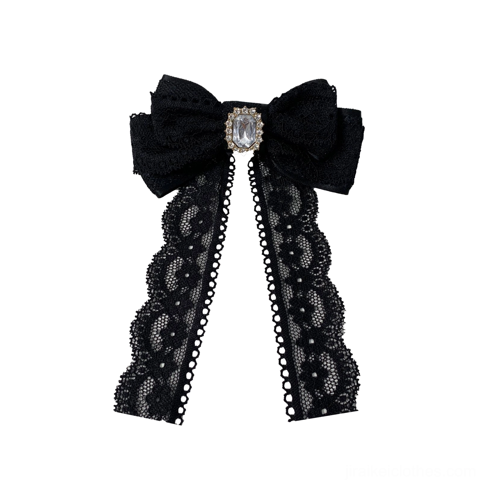 Seiso Kei ribbon and lace bow tie accessory detail in multiple sizes S M L XL, perfect finishing piece for two-piece coordinate and vintage-inspired styling