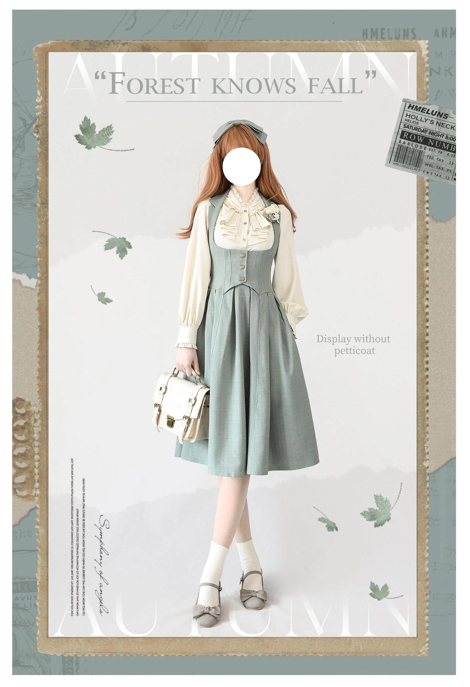 Vintage Lolita ensemble styling guide corset dress beige blouse mary jane shoes complete outfit